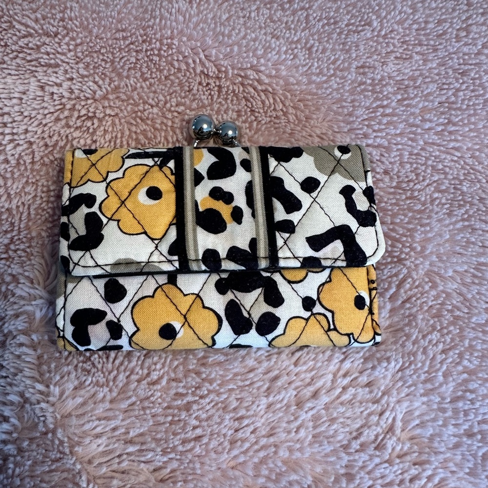Vera Bradley Women's Go Wild Vintage Retired Print Coin Purse Wallet Accessory